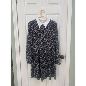 Wednesday Adams VETIOR Women's XL Black Floral  Halloween Dress